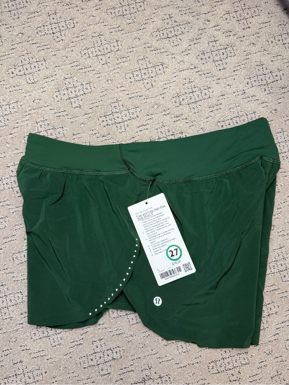 LULULEMON NWT SIZE L FAST AND FREE SHORTS Ivy Grove